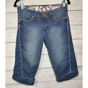 BCBG Girls Size 27 Blue Denim Jean Shorts Y2K‎ Pockets